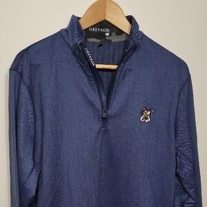 Greyson Blue Textured Zip Pullover